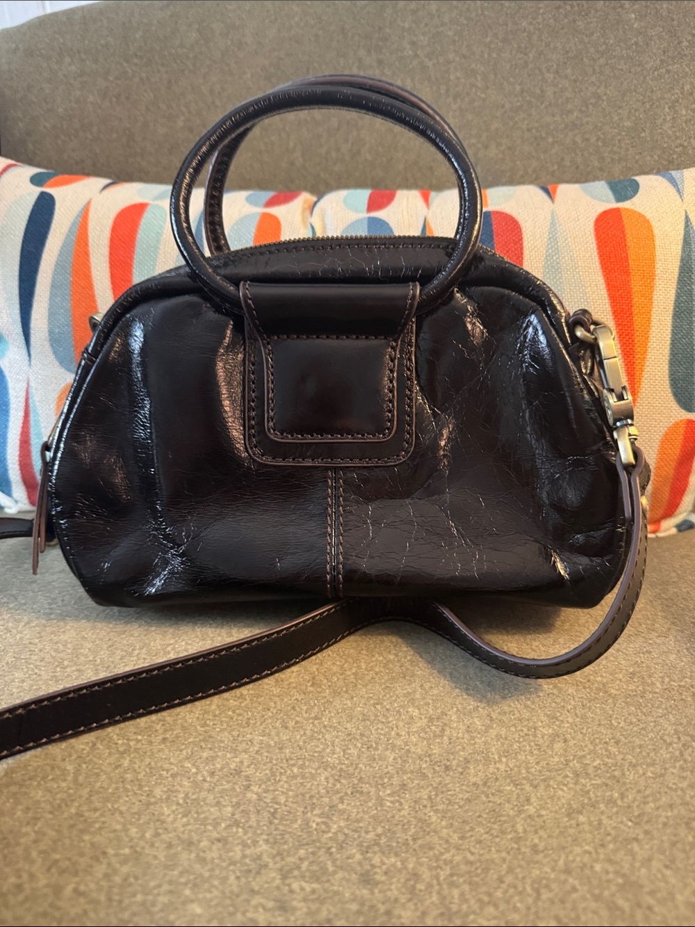 HOBO Sheila Small Black Top-Handle Crossbody Bag NWOT - Picture 2 of 5
